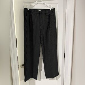 Pinstripe wide leg trousers